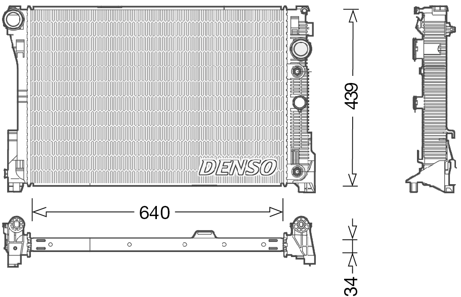 Radiaator, mootorijahutus DENSO DRM17048