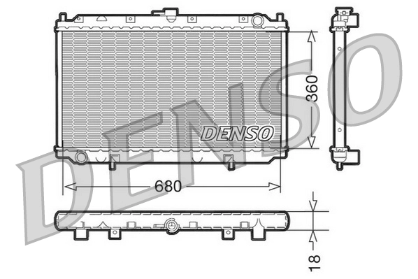 Radiaator, mootorijahutus DENSO DRM46011