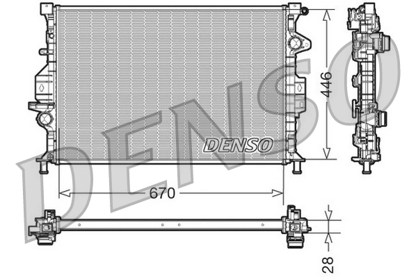 Radiaator, mootorijahutus DENSO DRM10088