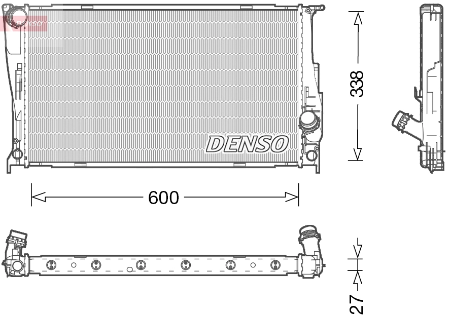 Radiaator, mootorijahutus DENSO DRM05003