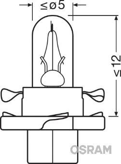 Hõõgpirn, instrumentide valgustus ams-OSRAM 2352MFX6