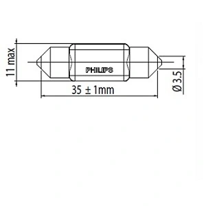 Hõõgpirn, numbrivalgustus PHILIPS 11854CU70X1