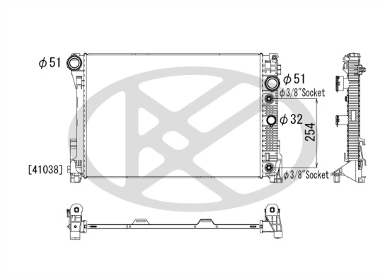 Radiaator, mootorijahutus KOYORAD PL412876