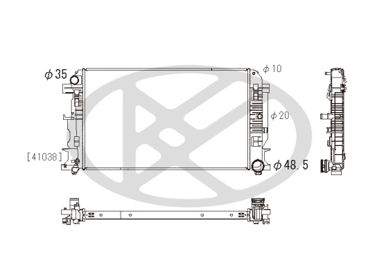 Radiaator, mootorijahutus KOYORAD PL412612