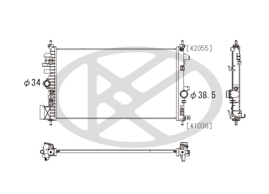 Radiaator, mootorijahutus KOYORAD PL462649