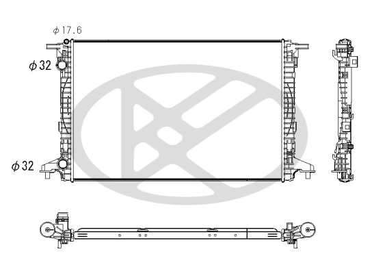 Radiaator, mootorijahutus KOYORAD PL443539