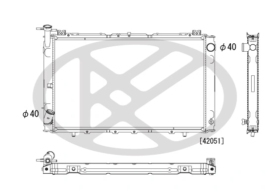 Radiaator, mootorijahutus KOYORAD PL022519R