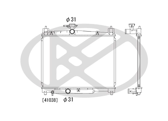 Radiaator, mootorijahutus KOYORAD PL010846