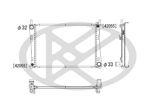 Radiaator, mootorijahutus KOYORAD PL061854