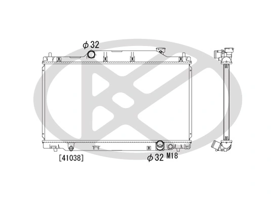 Radiaator, mootorijahutus KOYORAD PL081578
