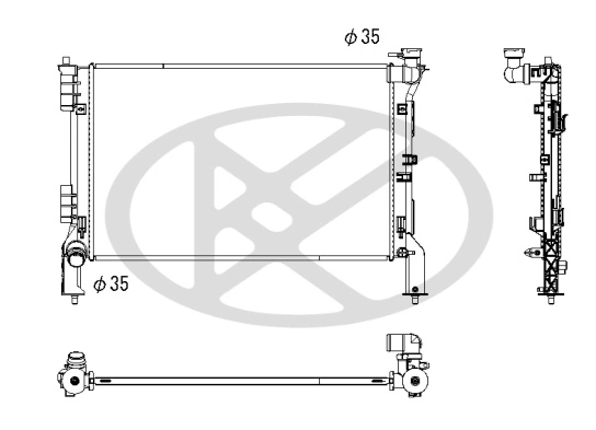 Radiaator, mootorijahutus KOYORAD PL823720