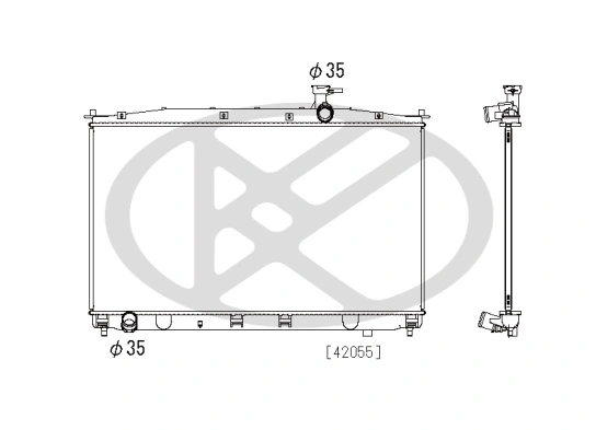 Radiaator, mootorijahutus KOYORAD PL812452