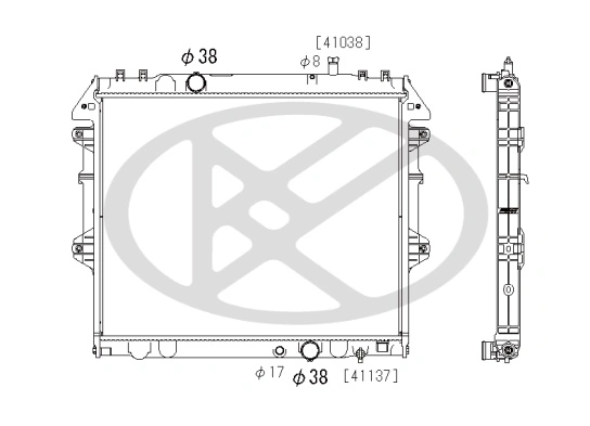 Radiaator, mootorijahutus KOYORAD PL011851R