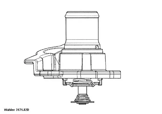 Termostaat, Jahutusvedelik BorgWarner (Wahler) 3171.82D