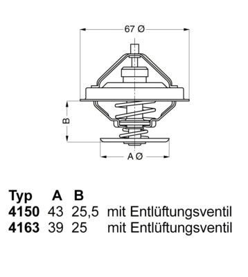 Termostaat, Jahutusvedelik BorgWarner (Wahler) 4150.83D50