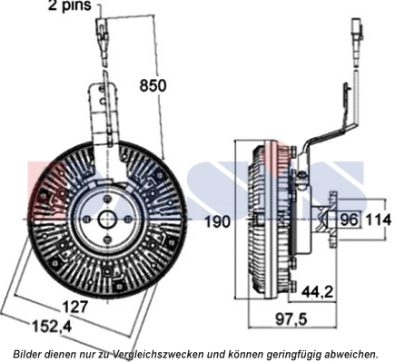 Sidur, radiaatoriventilaator AKS DASIS 268052N