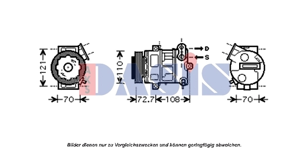 Kompressor, kliimaseade AKS DASIS 851555N