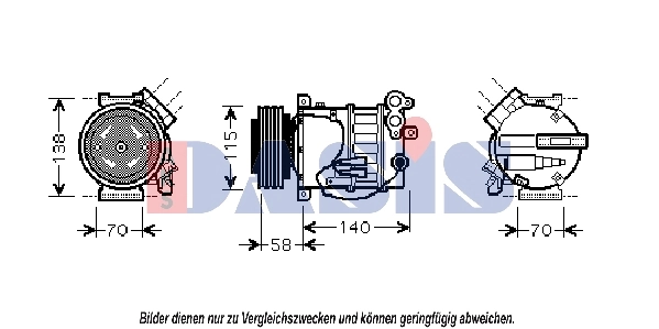 Kompressor, kliimaseade AKS DASIS 851895N