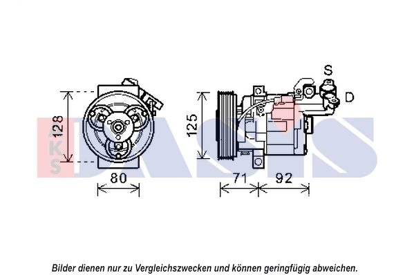 Kompressor, kliimaseade AKS DASIS 852614N