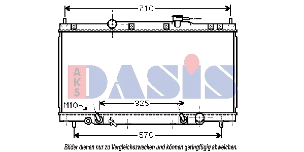 Radiaator, mootorijahutus AKS DASIS 100062N
