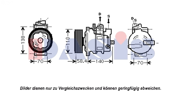 Kompressor, kliimaseade AKS DASIS 851657N