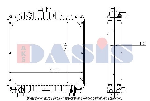 Radiaator, mootorijahutus AKS DASIS 440301N