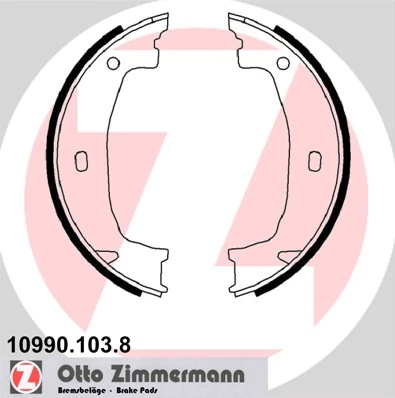 Piduriklotside komplekt, seisupidur ZIMMERMANN 10990.103.8