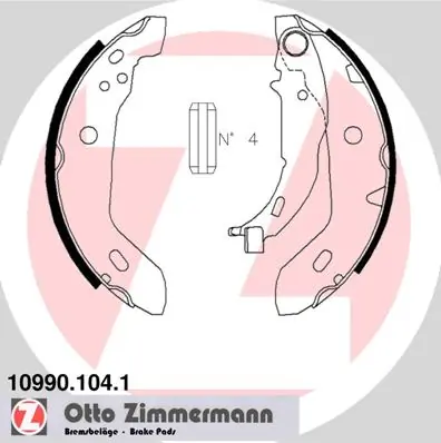 Piduriklotside komplekt ZIMMERMANN 10990.104.1