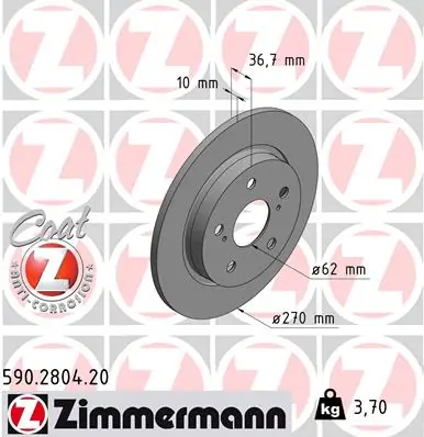 Piduriketas ZIMMERMANN 590.2804.20