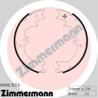 Piduriklotside komplekt, seisupidur ZIMMERMANN 10990.157.5