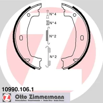 Piduriklotside komplekt, seisupidur ZIMMERMANN 10990.106.1