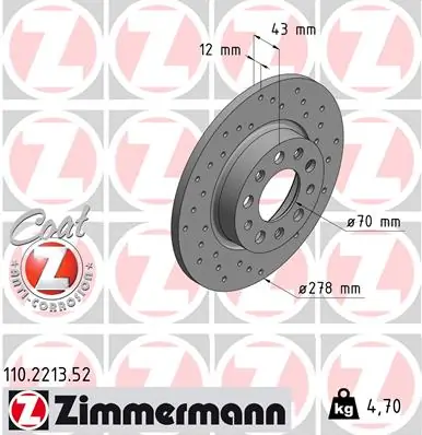 Piduriketas ZIMMERMANN 110.2213.52