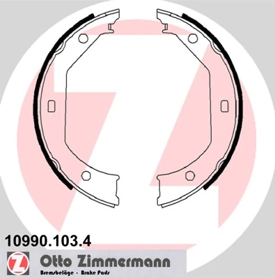 Piduriklotside komplekt, seisupidur ZIMMERMANN 10990.103.4