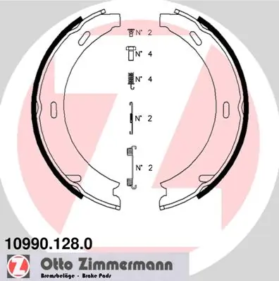 Piduriklotside komplekt, seisupidur ZIMMERMANN 10990.128.0
