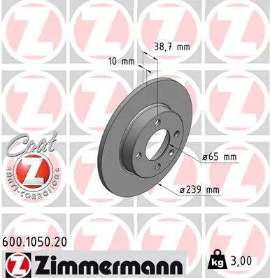 Piduriketas ZIMMERMANN 600.1050.20