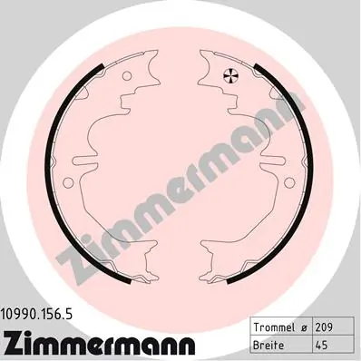 Piduriklotside komplekt, seisupidur ZIMMERMANN 10990.156.5