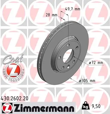 Piduriketas ZIMMERMANN 430.2602.20