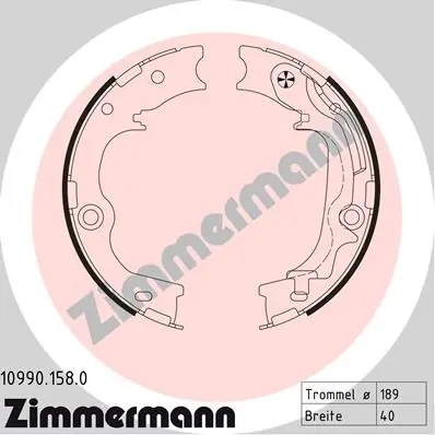 Piduriklotside komplekt, seisupidur ZIMMERMANN 10990.158.0
