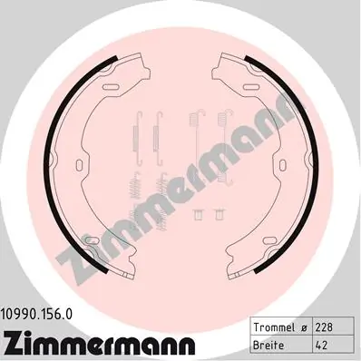 Piduriklotside komplekt, seisupidur ZIMMERMANN 10990.156.0