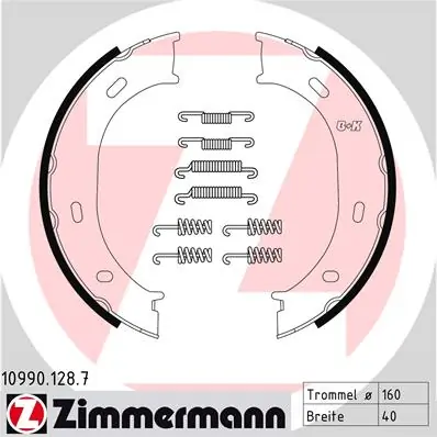 Piduriklotside komplekt, seisupidur ZIMMERMANN 10990.128.7