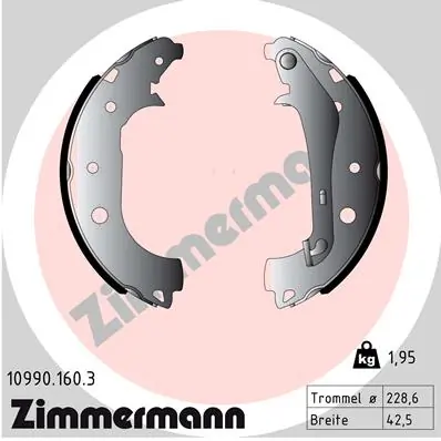 Piduriklotside komplekt ZIMMERMANN 10990.160.3