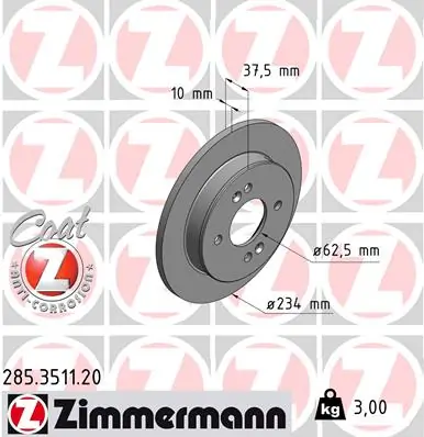 Piduriketas ZIMMERMANN 285.3511.20