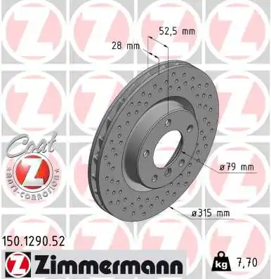 Piduriketas ZIMMERMANN 150.1290.52