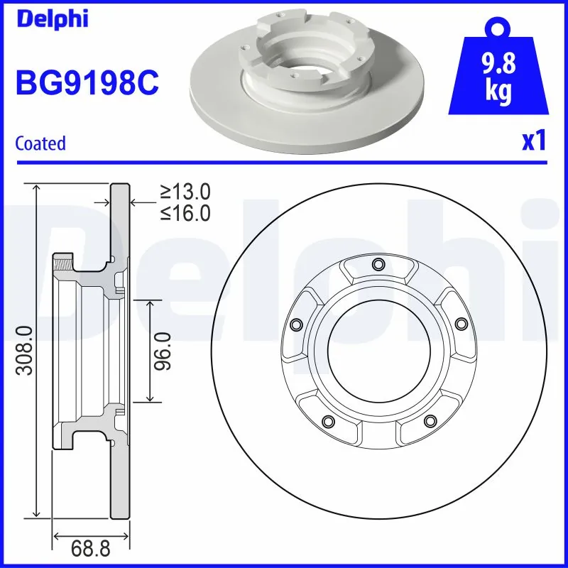 Piduriketas DELPHI BG9198C