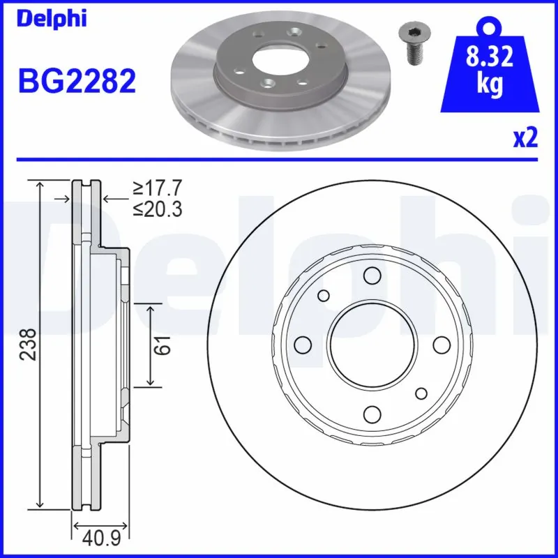 Piduriketas DELPHI BG2282