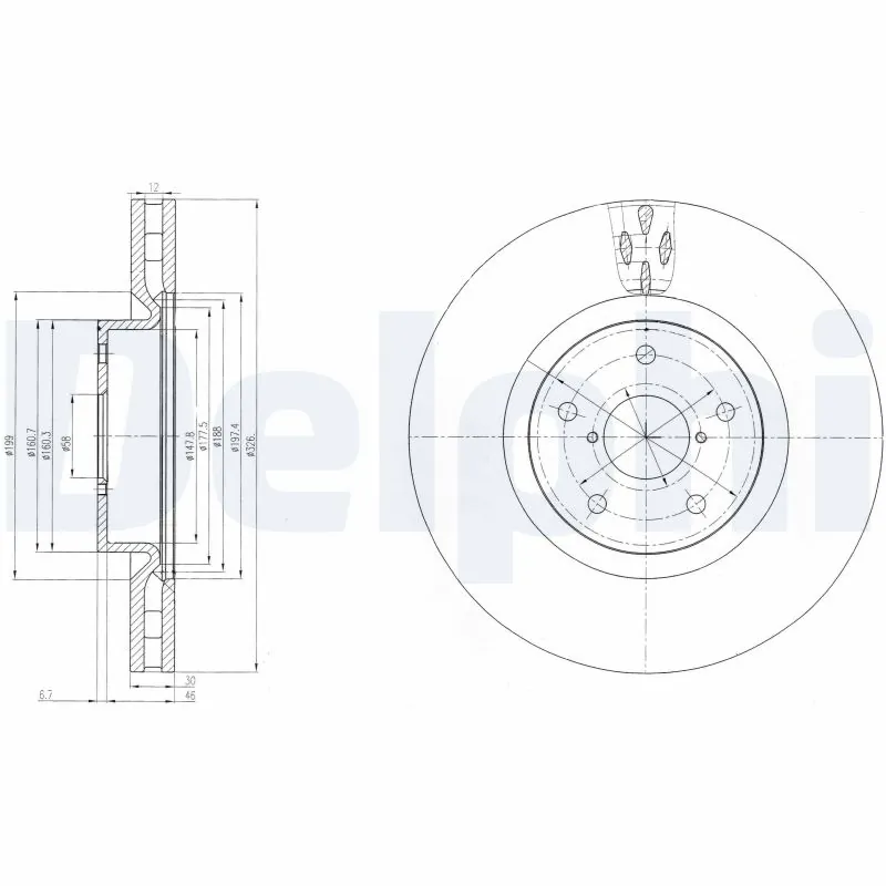 Piduriketas DELPHI BG9055