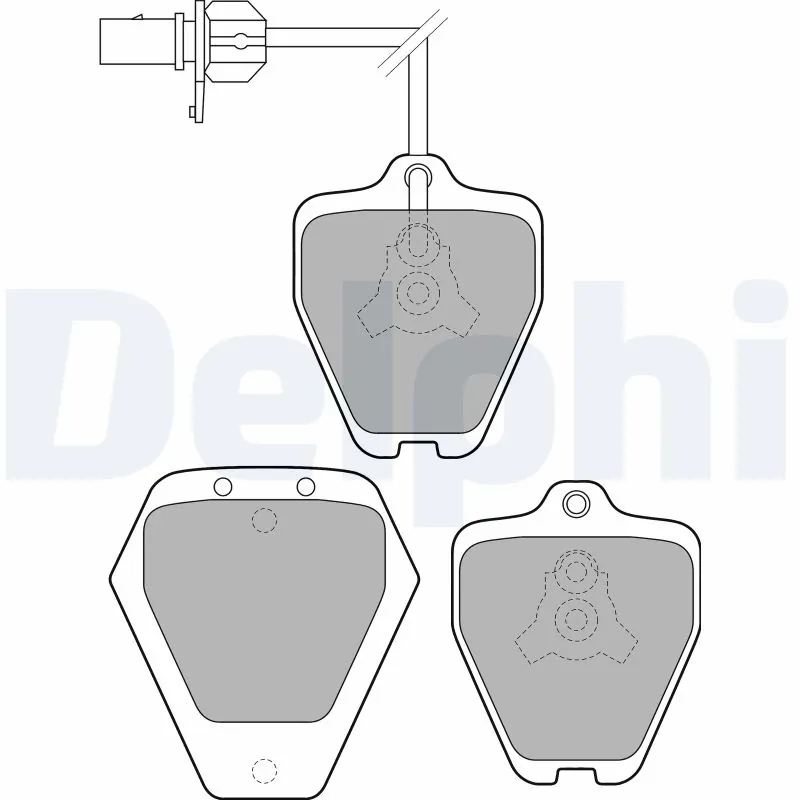 Piduriklotsi komplekt, ketaspidur DELPHI LP1760