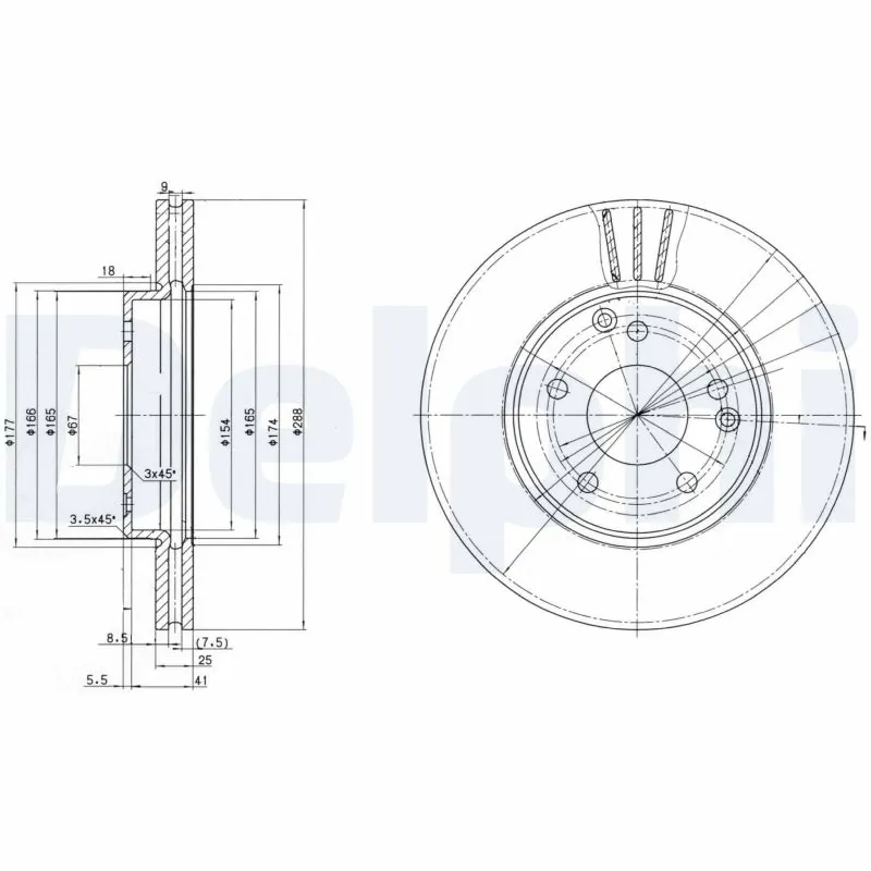 Piduriketas DELPHI BG3240C