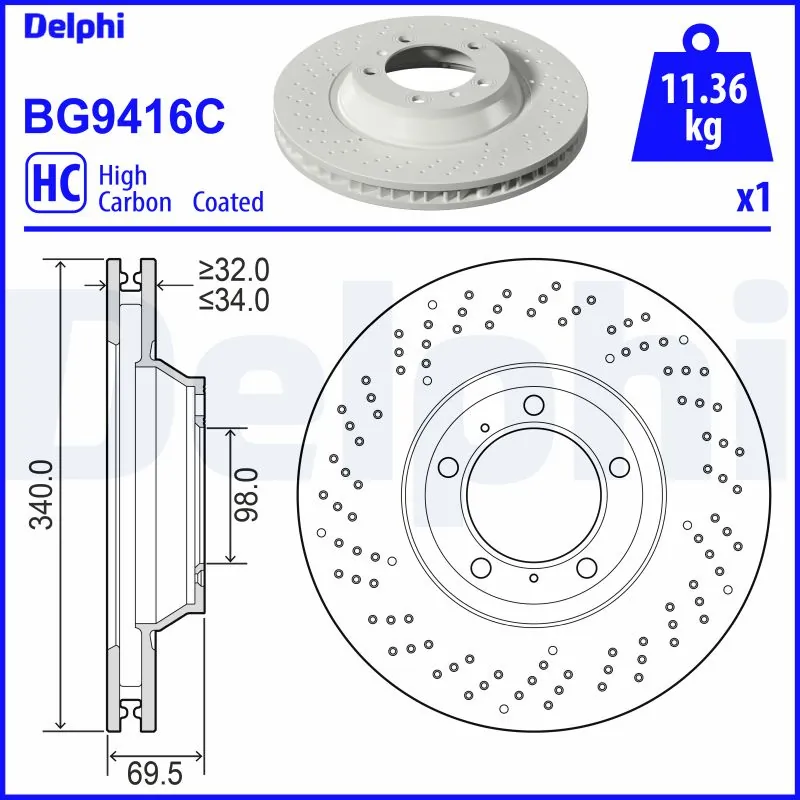Piduriketas DELPHI BG9416C