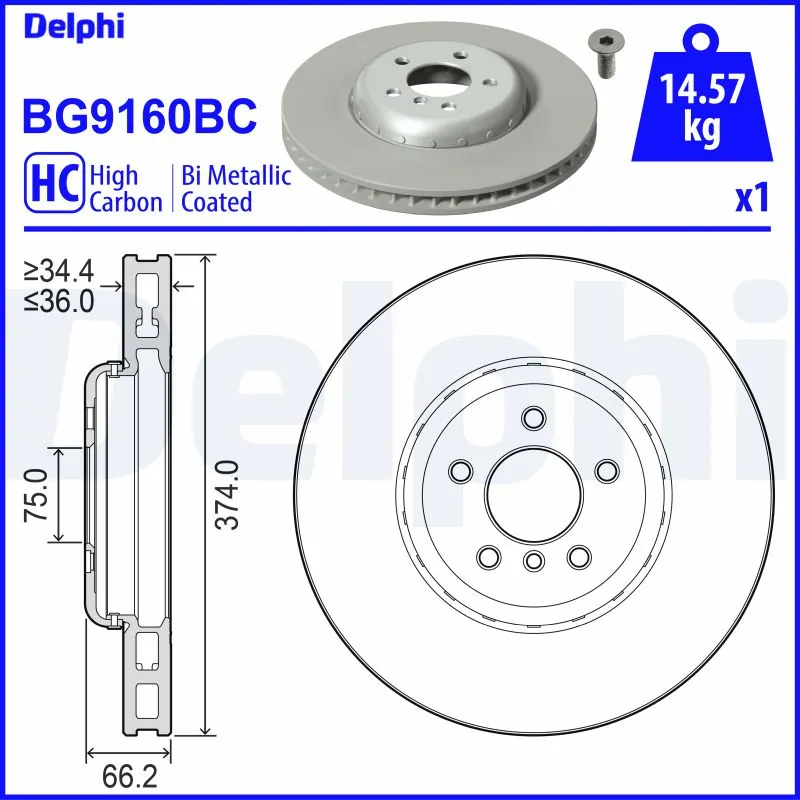 Piduriketas DELPHI BG9160BC